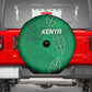 Jamhuri ya Kenya Rugby Spare Tire Cover Kenyan Shield Style - Green Color