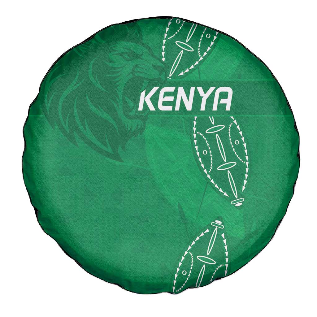 Jamhuri ya Kenya Rugby Spare Tire Cover Kenyan Shield Style - Green Color