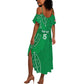 Jamhuri ya Kenya Rugby Custom Summer Maxi Dress Kenyan Shield Style - Green Color