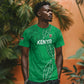 Jamhuri ya Kenya Rugby Custom T shirt Kenyan Shield Style - Green Color