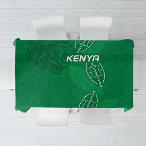 Jamhuri ya Kenya Rugby Tablecloth Kenyan Shield Style - Green Color