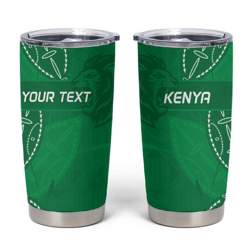 Jamhuri ya Kenya Rugby Custom Tumbler Cup Kenyan Shield Style - Green Color