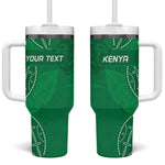 Jamhuri ya Kenya Rugby Custom Tumbler With Handle Kenyan Shield Style - Green Color