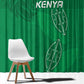 Jamhuri ya Kenya Rugby Window Curtain Kenyan Shield Style - Green Color