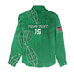 Jamhuri ya Kenya Rugby Custom Women Casual Shirt Kenyan Shield Style - Green Color