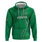 Jamhuri ya Kenya Rugby Custom Zip Hoodie Kenyan Shield Style - Green Color