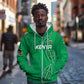 Jamhuri ya Kenya Rugby Custom Zip Hoodie Kenyan Shield Style - Green Color