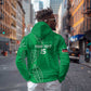 Jamhuri ya Kenya Rugby Custom Zip Hoodie Kenyan Shield Style - Green Color