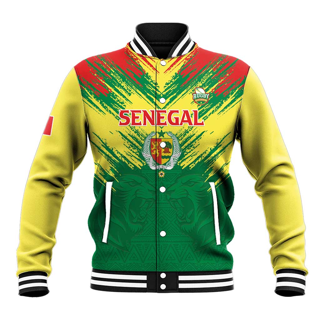 Senegal Rugby Custom Baseball Jacket Go Go Go !
