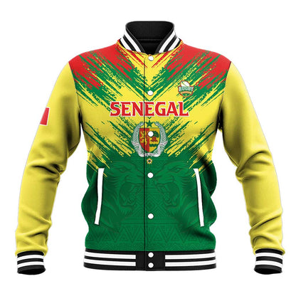 Senegal Rugby Custom Baseball Jacket Go Go Go !