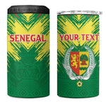 Senegal Rugby Custom 4 in 1 Can Cooler Tumbler Go Go Go !