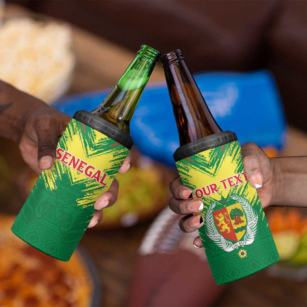 Senegal Rugby Custom 4 in 1 Can Cooler Tumbler Go Go Go !