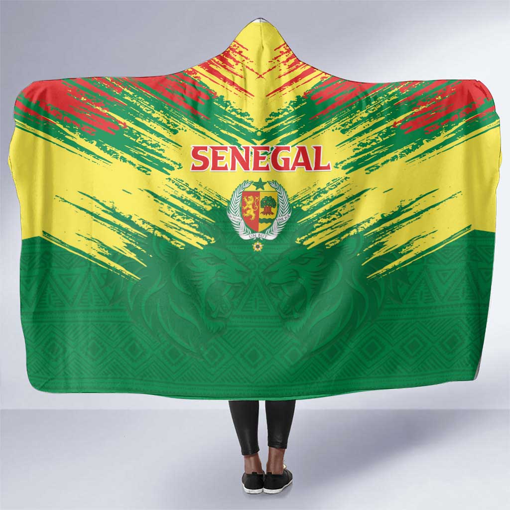 Senegal Rugby Hooded Blanket Go Go Go !