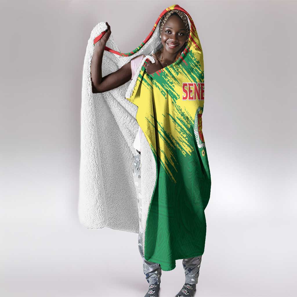 Senegal Rugby Hooded Blanket Go Go Go !