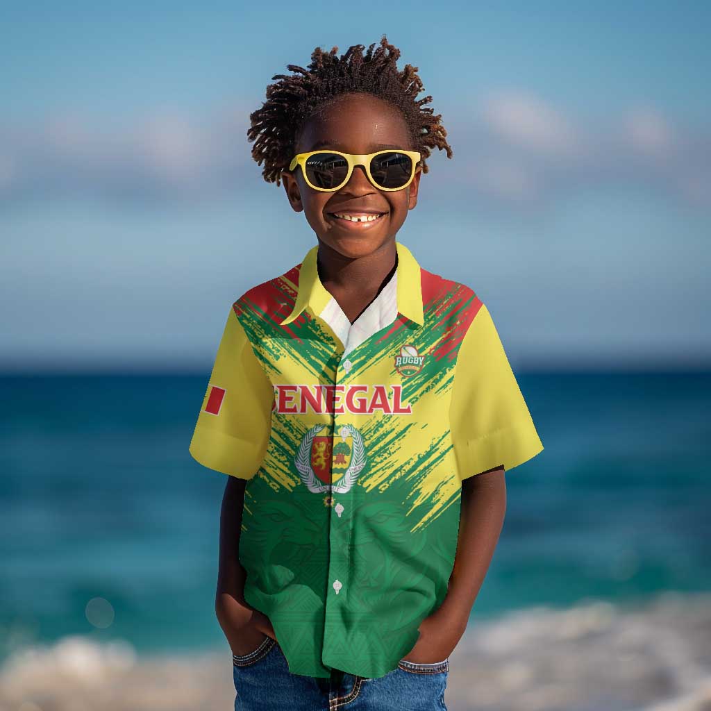 Senegal Rugby Custom Kid Hawaiian Shirt Go Go Go !