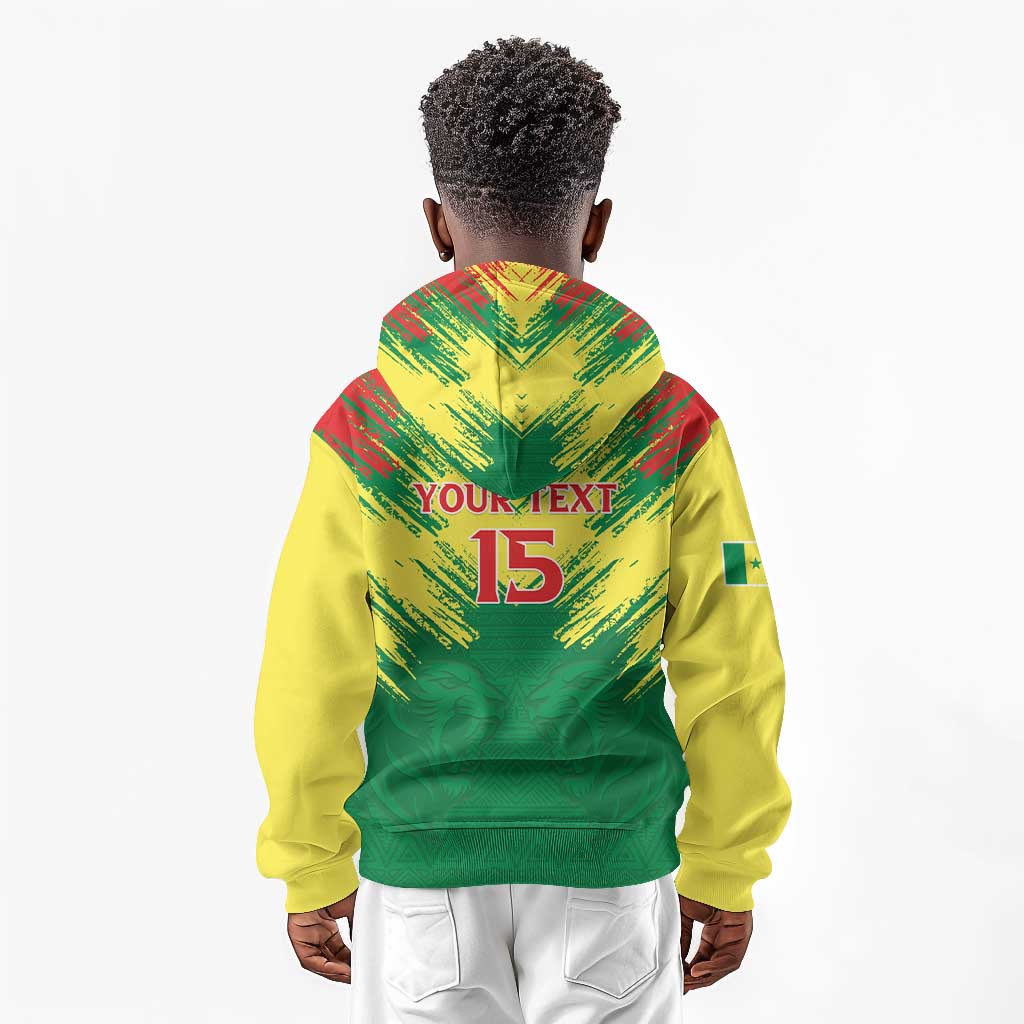 Senegal Rugby Custom Kid Hoodie Go Go Go !