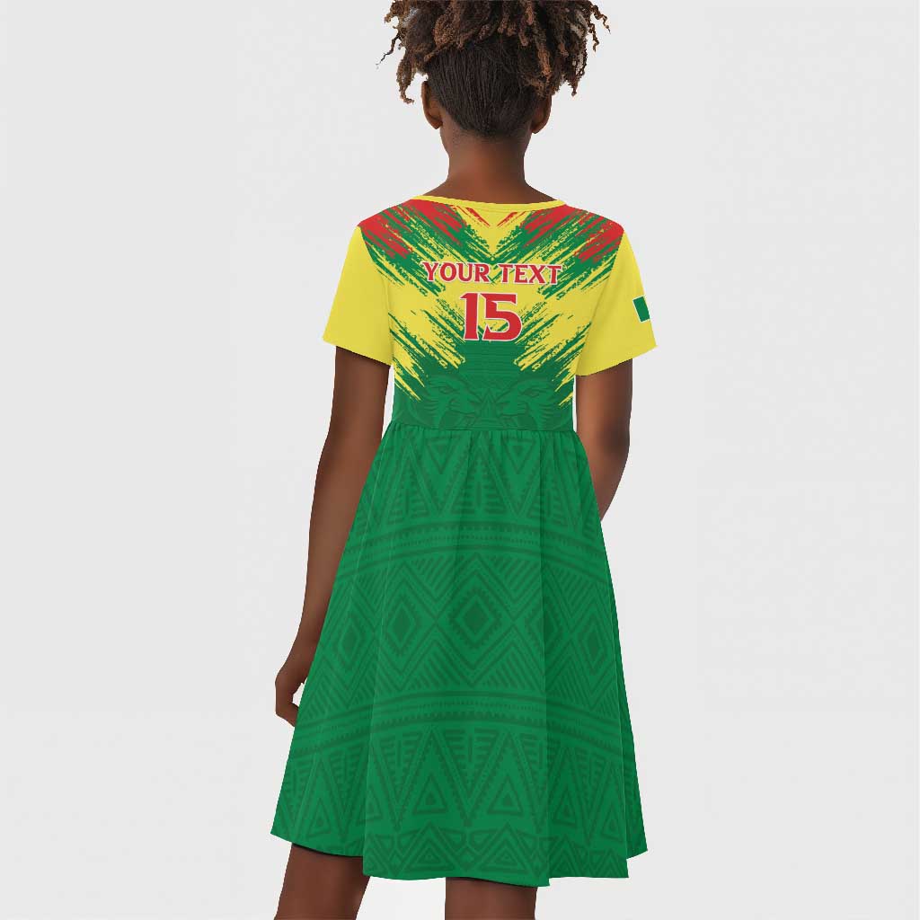 Senegal Rugby Custom Kid Short Sleeve Dress Go Go Go !