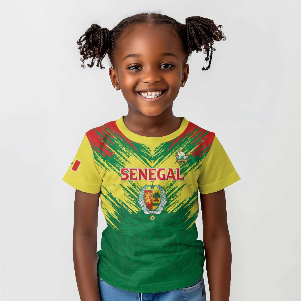 Senegal Rugby Custom Kid T shirt Go Go Go !