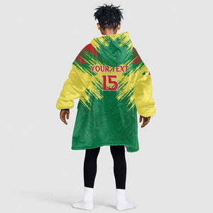 Senegal Rugby Custom Kid Wearable Blanket Hoodie Go Go Go !