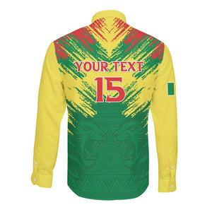 Senegal Rugby Custom Long Sleeve Button Shirt Go Go Go !