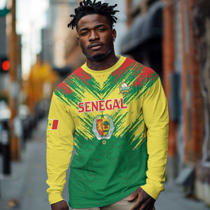 Senegal Rugby Custom Long Sleeve Shirt Go Go Go !