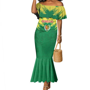 Senegal Rugby Custom Mermaid Dress Go Go Go !