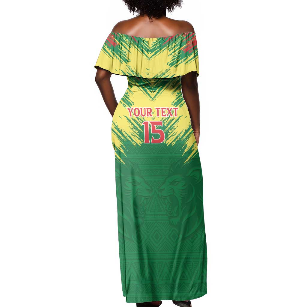 Senegal Rugby Custom Off Shoulder Maxi Dress Go Go Go !