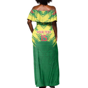 Senegal Rugby Custom Off Shoulder Maxi Dress Go Go Go !