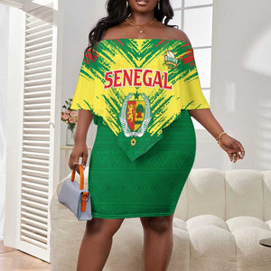 Senegal Rugby Custom Off Shoulder Short Dress Go Go Go !