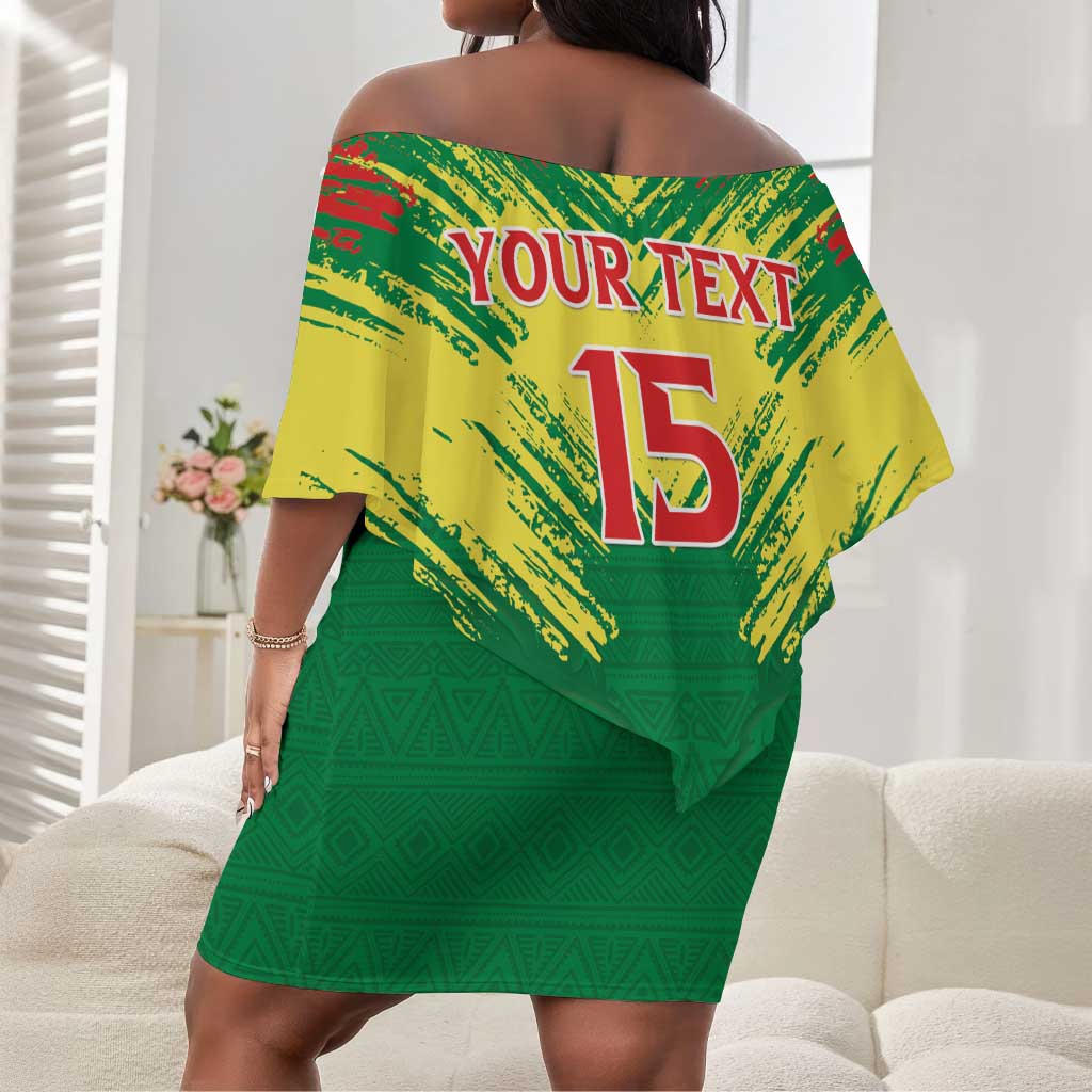 Senegal Rugby Custom Off Shoulder Short Dress Go Go Go !