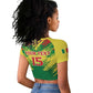 Senegal Rugby Custom Raglan Cropped T shirt Go Go Go !