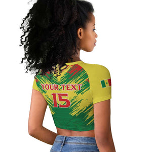 Senegal Rugby Custom Raglan Cropped T shirt Go Go Go !