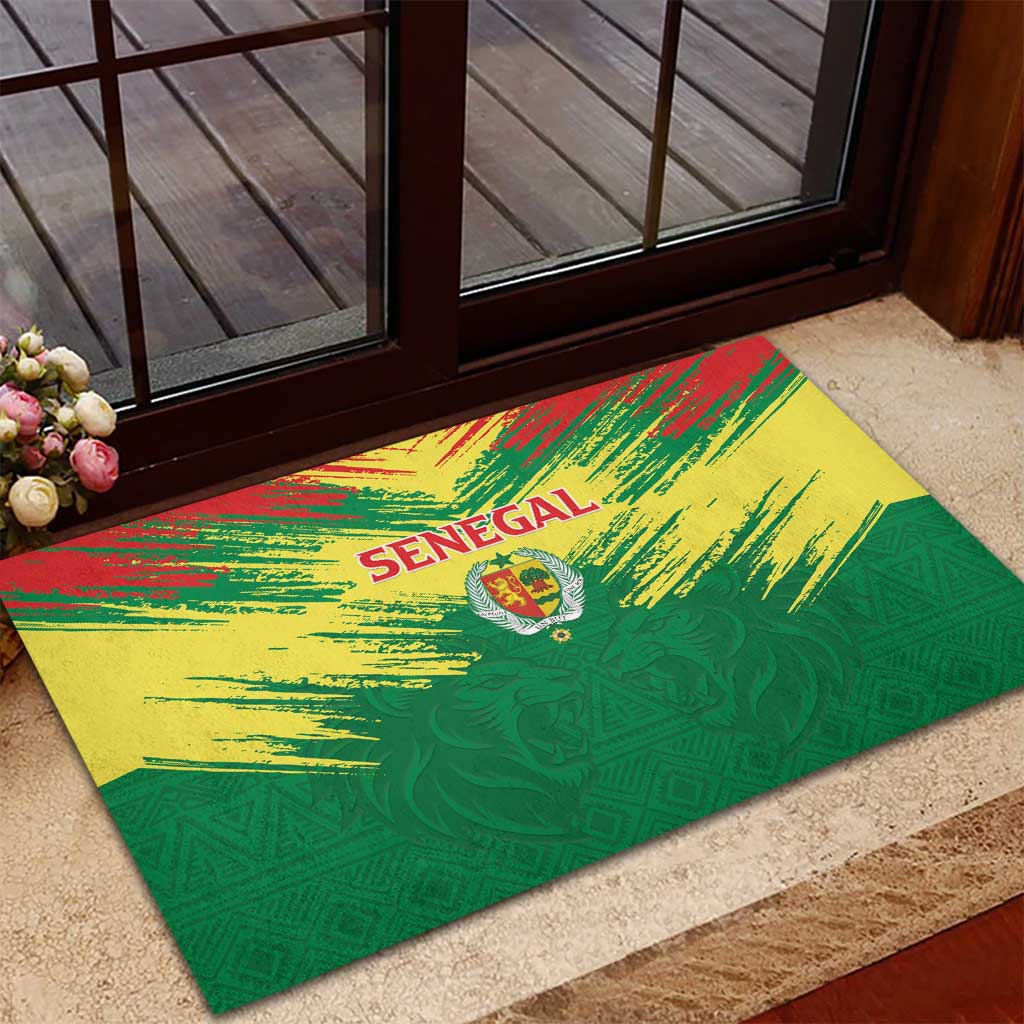 Senegal Rugby Rubber Doormat Go Go Go !