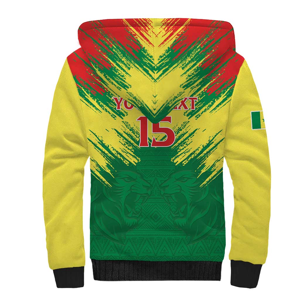 Senegal Rugby Custom Sherpa Hoodie Go Go Go !
