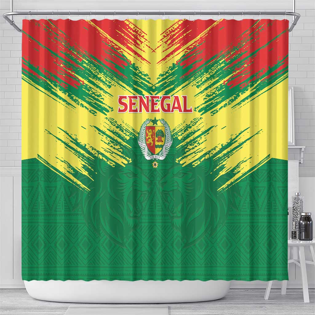 Senegal Rugby Shower Curtain Go Go Go !