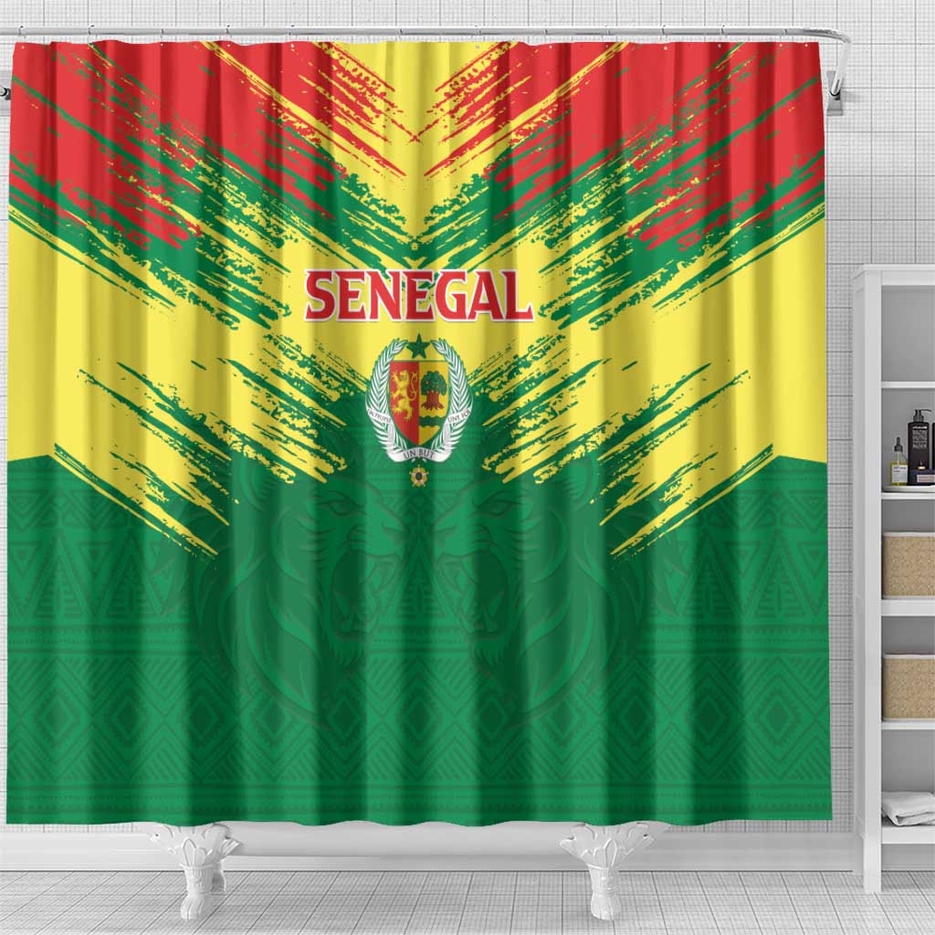 Senegal Rugby Shower Curtain Go Go Go !