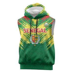 Senegal Rugby Custom Sleeveless Hoodie Go Go Go ! - African Pride