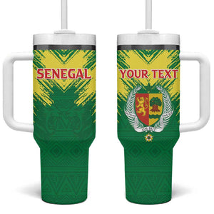 Senegal Rugby Custom Tumbler With Handle Go Go Go !