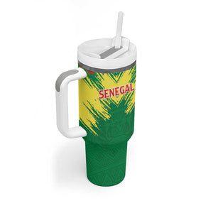 Senegal Rugby Custom Tumbler With Handle Go Go Go !