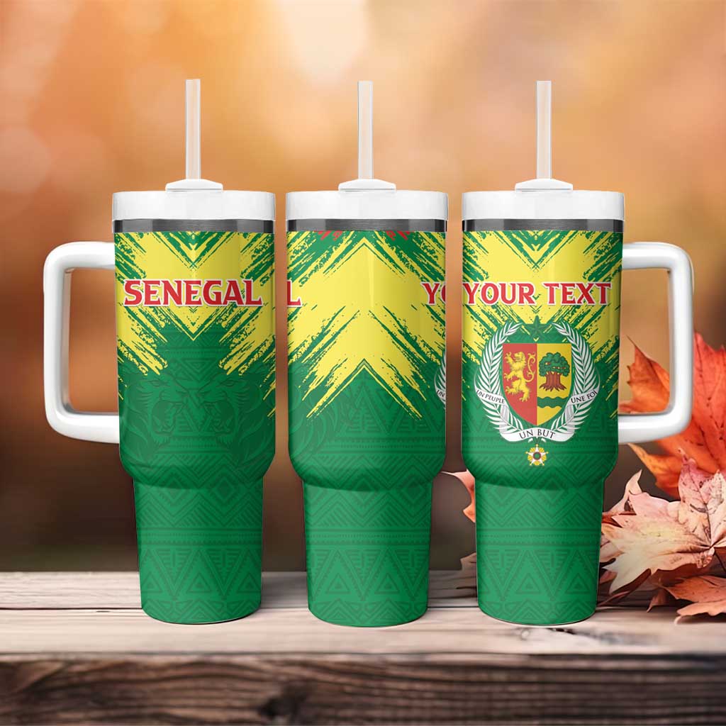 Senegal Rugby Custom Tumbler With Handle Go Go Go !