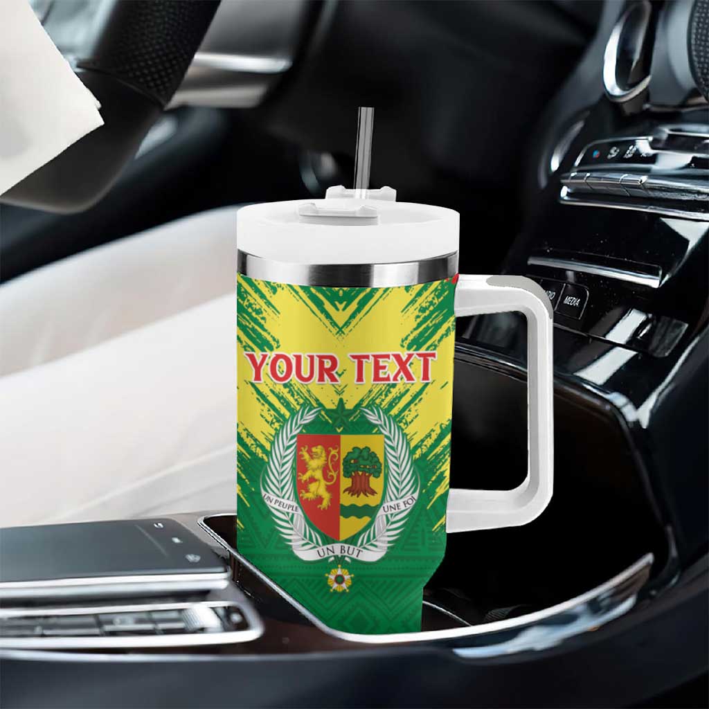 Senegal Rugby Custom Tumbler With Handle Go Go Go !