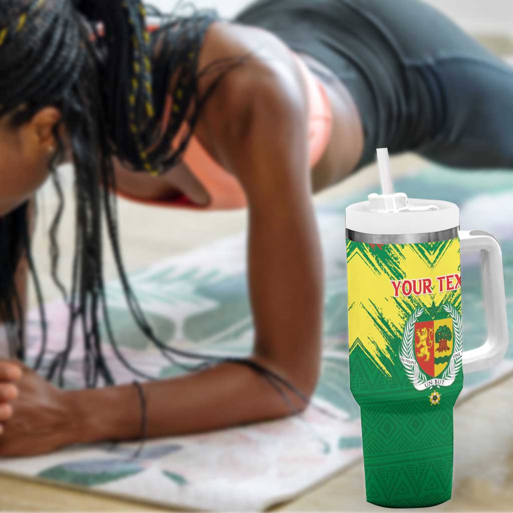 Senegal Rugby Custom Tumbler With Handle Go Go Go !