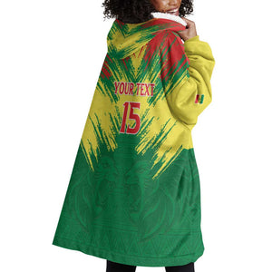 Senegal Rugby Custom Wearable Blanket Hoodie Go Go Go !