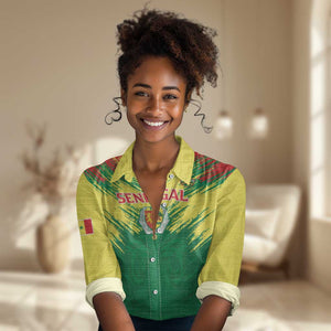 Senegal Rugby Custom Women Casual Shirt Go Go Go !