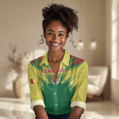 Senegal Rugby Custom Women Casual Shirt Go Go Go !