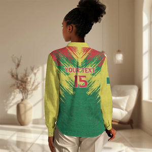 Senegal Rugby Custom Women Casual Shirt Go Go Go !