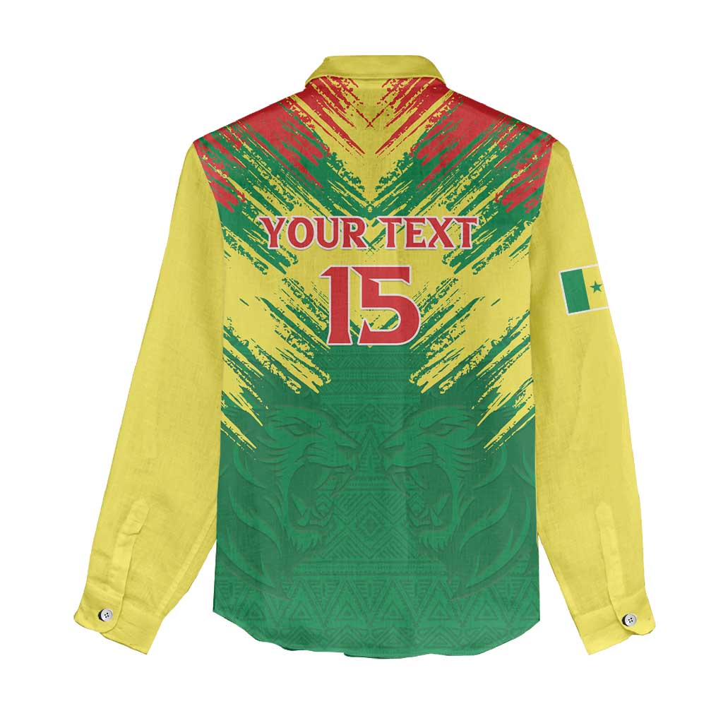 Senegal Rugby Custom Women Casual Shirt Go Go Go !