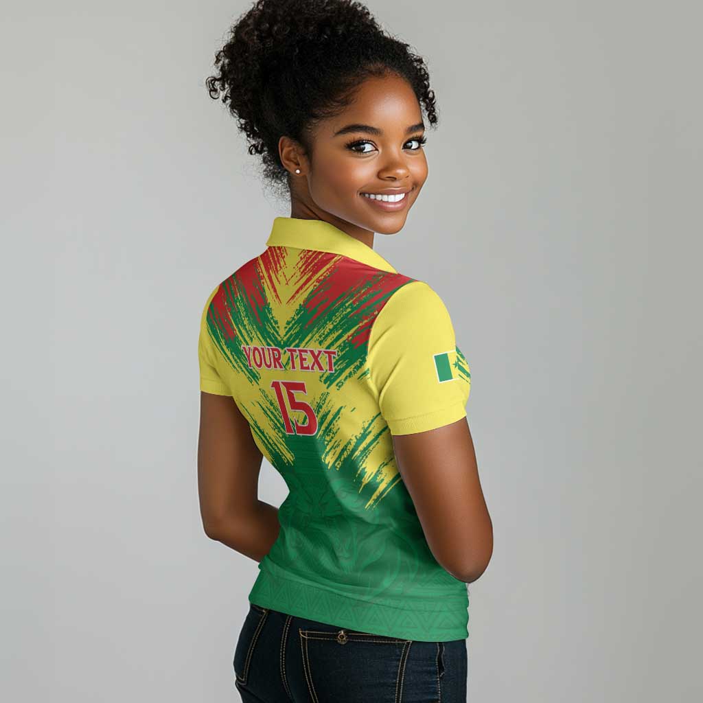 Senegal Rugby Custom Women Polo Shirt Go Go Go !