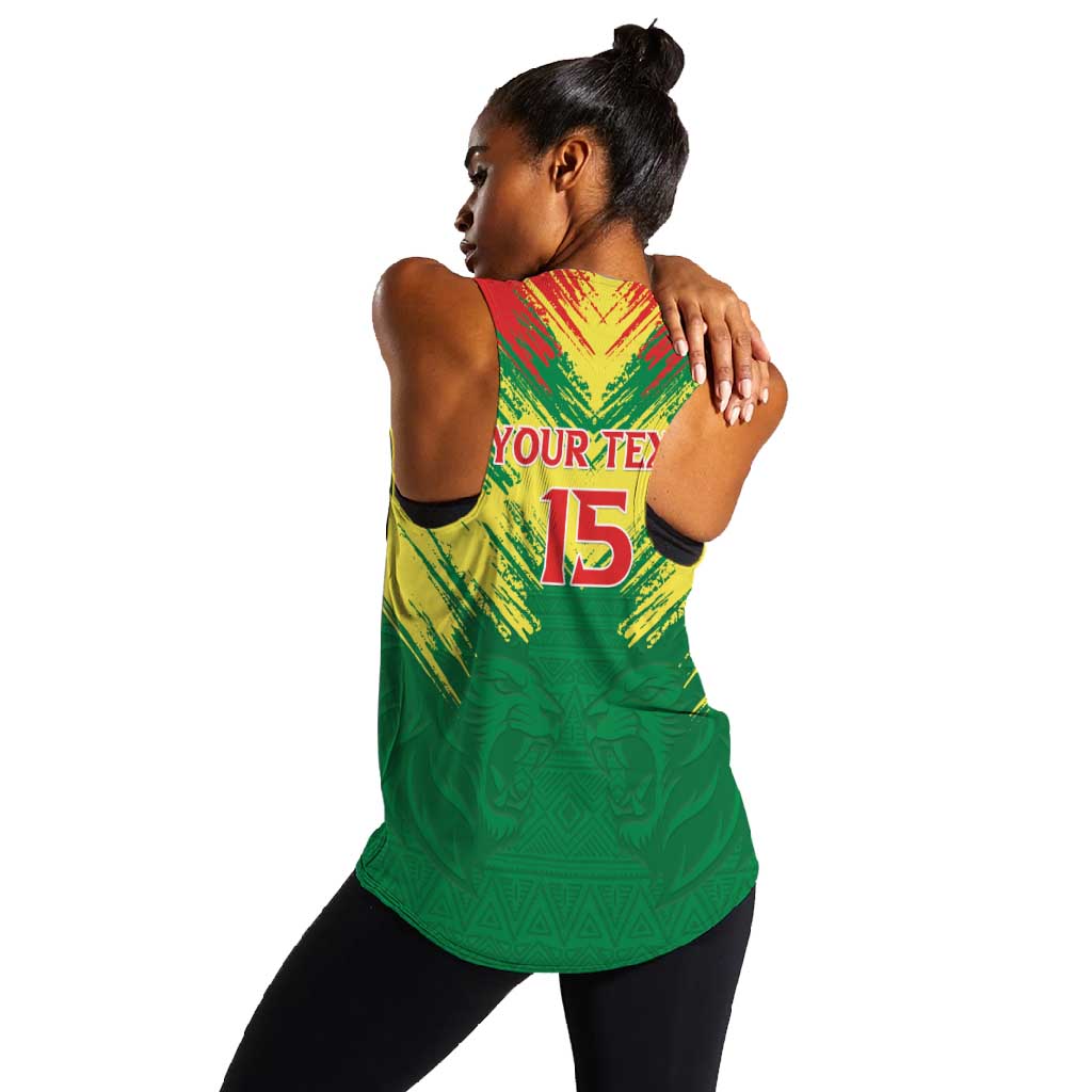 Senegal Rugby Custom Women Racerback Tank Go Go Go !