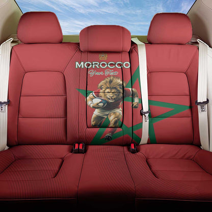 Morocco Rugby Custom Back Car Seat Cover Come On Atlas Lions